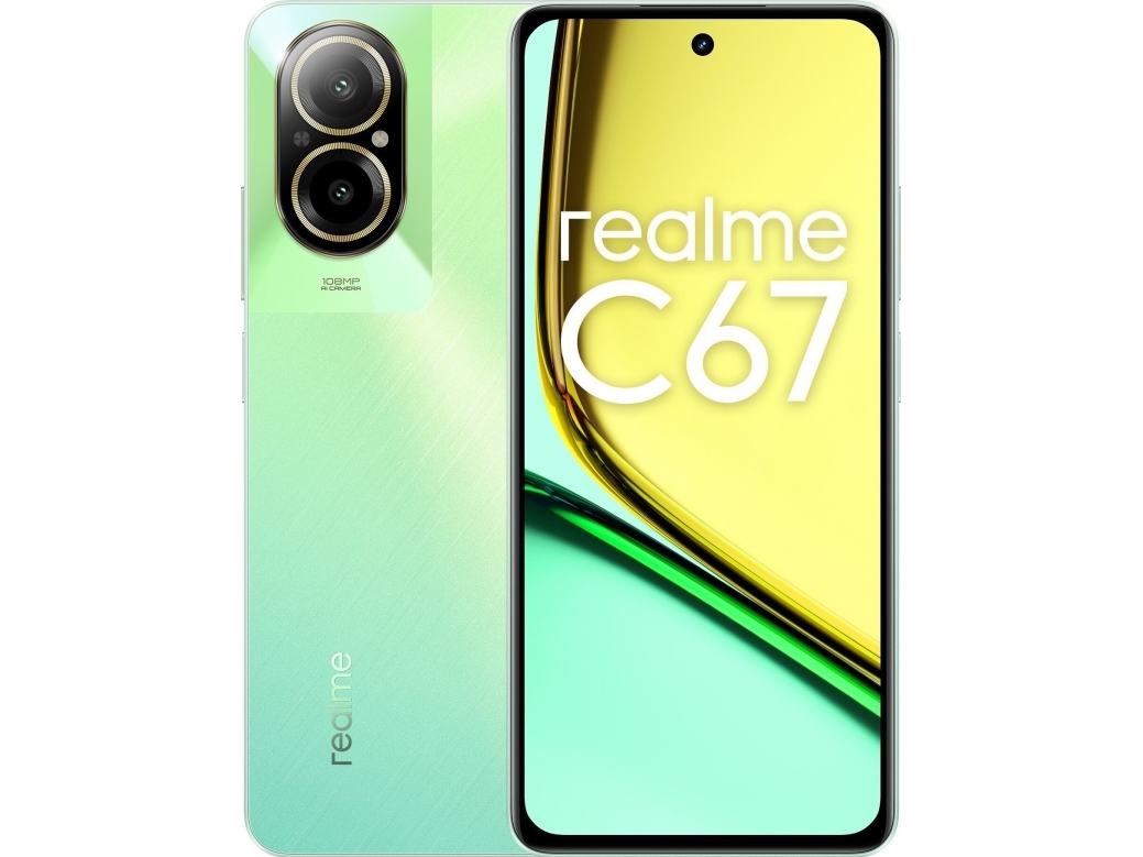 Realme C67, 17,1 Cm (6.72"), 8 Gb, 256 Gb, 108 Mp, Android 14, Grön