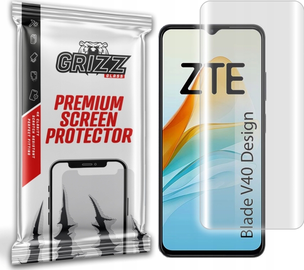 Grizzglass Hydrogel Folie Til Zte Blade V40 Design