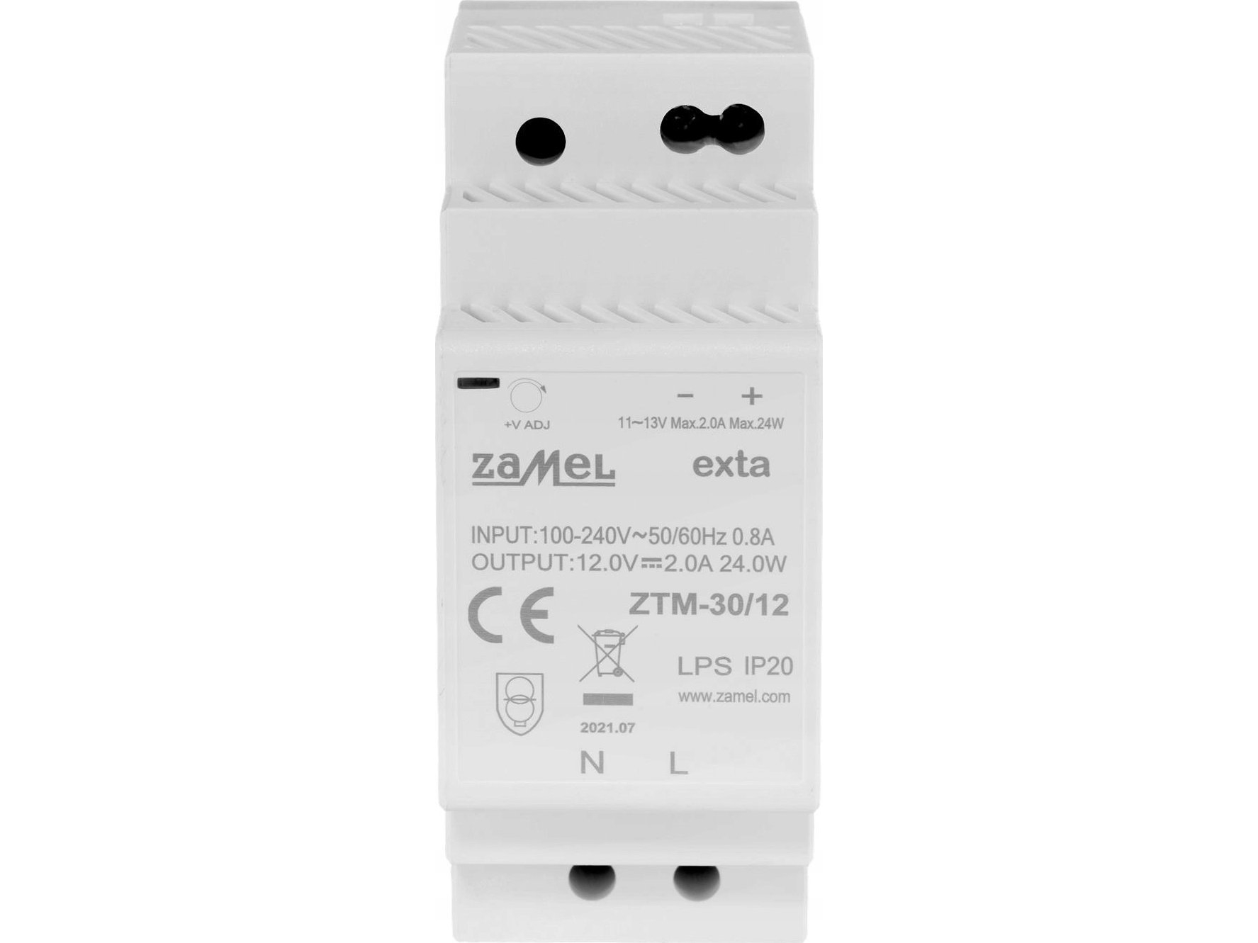 Zamel Schaltnetzteil Für Din-Schiene Th-35 (Din), 30W, 12V Dc Typ: Ztm-30/12 Ext10000281