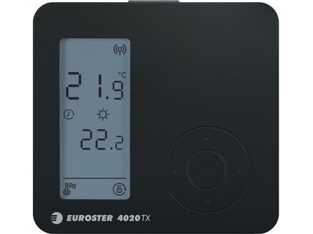 Euroster trådløs rumtermostat/regulator E4020 TXRXB, sort