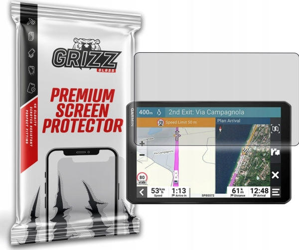 Etui Til Navigation Grizzglass Mat Foliefolie Paperscreen Til Garmin Camper 1095