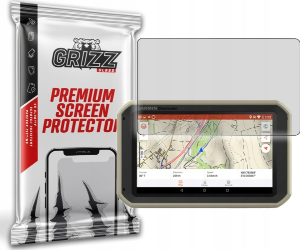 Grizzglass Etui Til Navigation Med Mat Folie Paperscreen Til Garmin Overlander