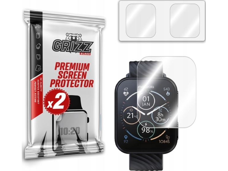 Grizzglass Hybridglas Skærmbeskyttelse Til Motorola Moto Watch 200