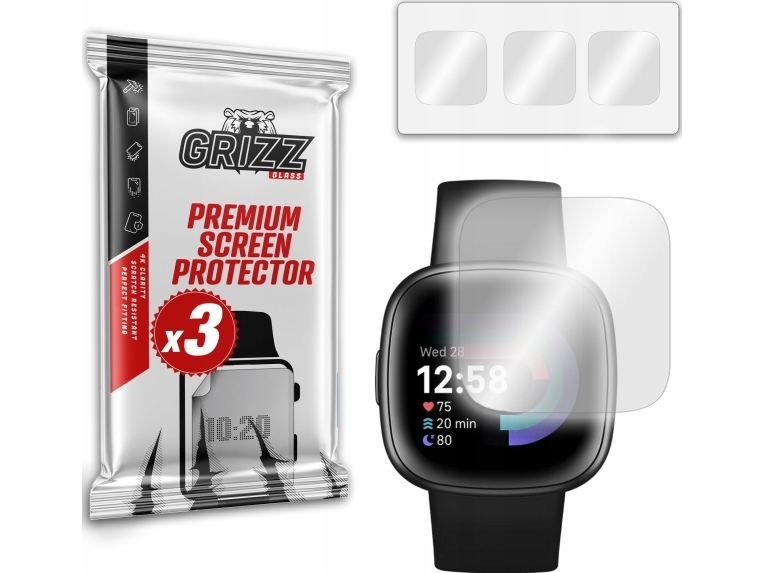 Grizzglass Hydrogel Skærmfolie Hydrofilm Til Fitbit Versa 4