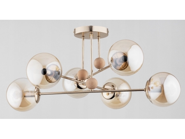 Loftlampe Alfac Alfa Opty 63133.54, 6X40w E14, Rav/Guld