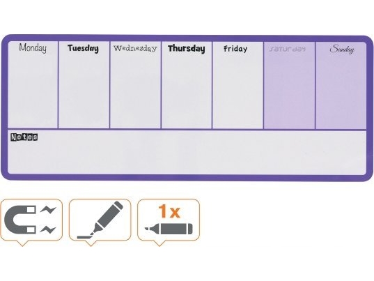 Nobo Weekly Planner 140X360 Lilla