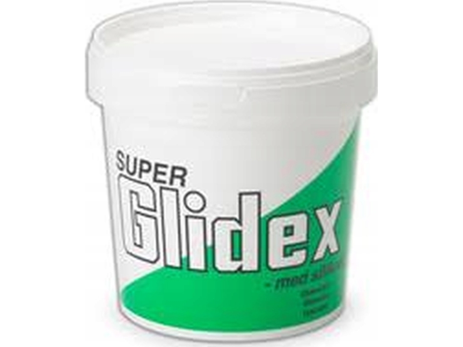 UNIPAK SUPERGLIDEX 1kg Cremet konsistens er et silikoneholdigt glidemiddel til montage af plastmufferør.