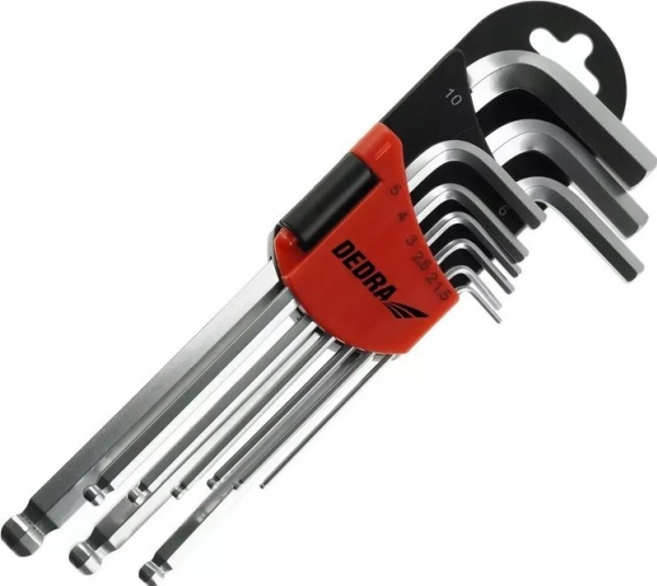 Dedra Kuusiokoloavaimet kuula pitkä 1.5-10mm 9kpl, CRV