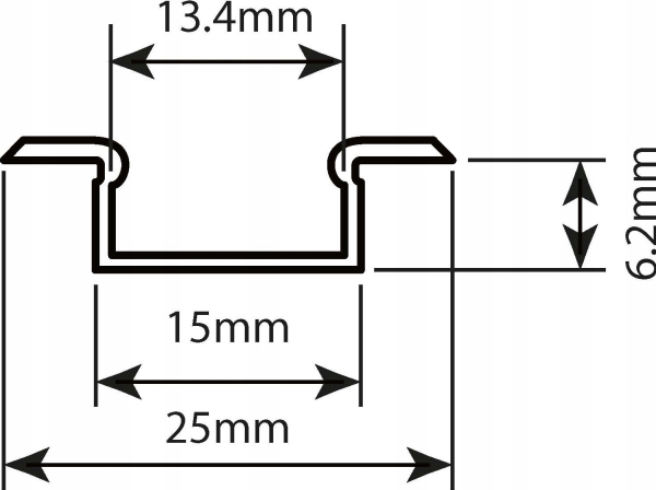 Led Tape Prescot Profil Led Micro-K-Alu-Mlc-1M 1 M Mælkehvid Indbygget Anoderet Com