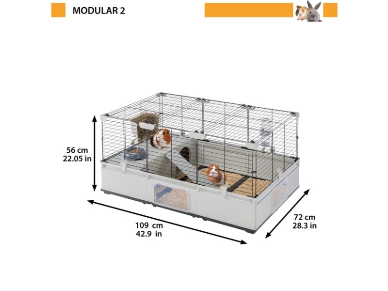 Ferplast FERPLAST MODULAR 2 CAGE 109x72x56 cm
