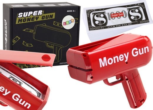 LeanToys Penningpistol Skjutning Röd Penningpistol Sedelkastare | Leksaker - Rollek - Blaster och leksaksvapen | GameStuff