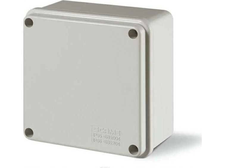 Scame Verteilerdose/Abzweigdose Für Aufputz, Hermetisch Ip56 100X100x80mm Ohne Kabelverschraubung Scabox Scame 686.404 Grau