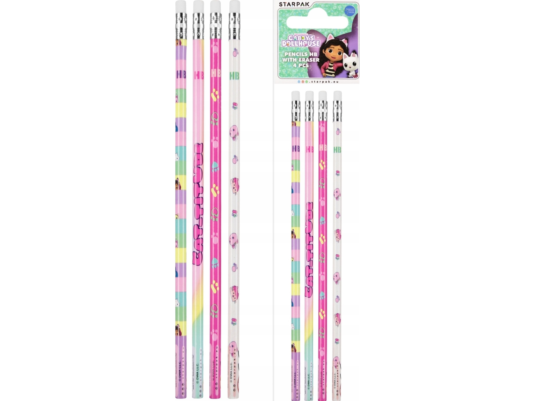 Starpak Olowekz Gum Hb Gabby S Dh Stk Pbh 4Szt 36/432