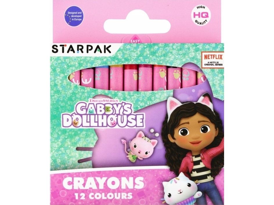 Starpak Voksfarver 12 Farver Gabby’S Dollhouse 12/144