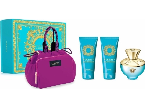 Versace Dylan Turquoise Eau De Toilette Spray 100Ml Set 4 Pieces