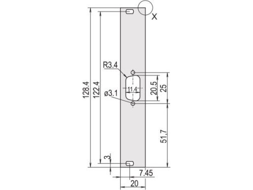 SCHROFF SCHROFF Frontpanel, plan, oskärmad, D-Sub-utskärning, 3 HE, 4 HE, 1 x 9 stift, 2,5 mm, Al | TV, Ljud & Bild - Musikstudio - Lagring & Tillbehör | GameStuff