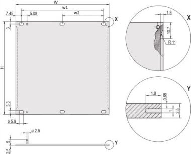 Schroff Front Panel Emc 6U 84Hp - Rack-Zubehör - 6 He (30846771)
