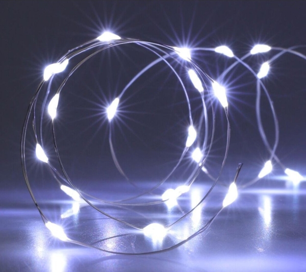 Koopman Julgransbelysning Batteridrivna lampor festoon 80 LED kallvit | N - A | GameStuff