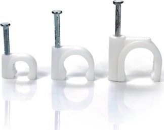 TRITON FLOP-O3 round wire nail holder (100pcs) | EL Artiklar - Installation & Flex rör - Elektriker rör | GameStuff