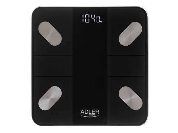 Elektronische Personenwaage Adler Ad 8186 Schwarz (Ad 8186B)