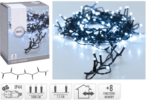 Julgransbelysning Koopman Julgransbelysning ljuskedja 240 LED timer kallvit | N - A | GameStuff