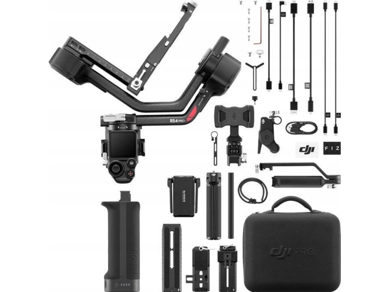 Dji Rs 4 Pro Combo Handhållen Kamerastabilisator Kolfiber Svart 1/4  " 360° 0 360°