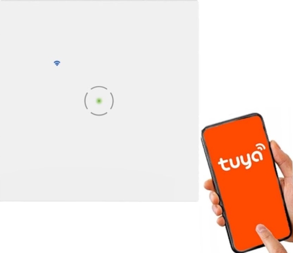 Orno Single Wi-Fi Tuya Smart Home upotettava kytkin, valkoinen