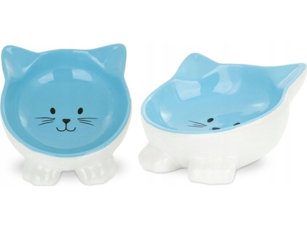 Barry king barry king keramikskål til katte på ben 11,5 cm blå