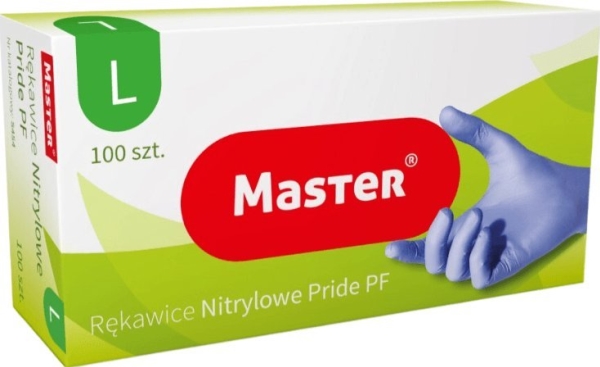 Master Master Puderfria Blå Nitrilhandskar L 100 St