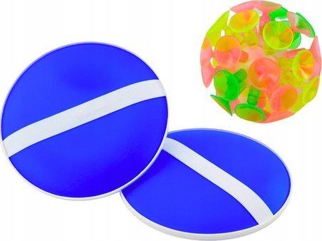 Leantoys Runde Sticks Ballspiel Mit Saugnäpfen Blau