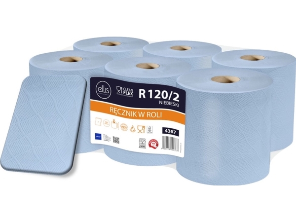 Ellis Rullepapirhåndklæde 120 M 2-Lags Cellulose Blå (6)