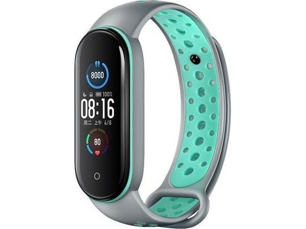 Beline Beline Armband Design Mi Band 7/6/5 Grau-Grün /Grau-Grün