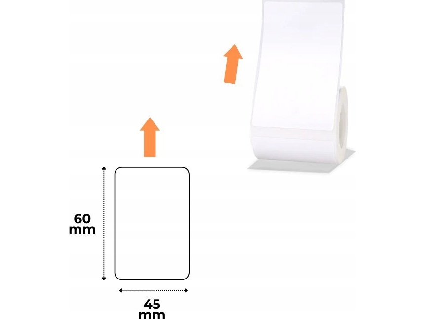 Etiketprinter Niimbot Niimbot Etiketter R 45X60mm 125Stk Hvid Til B21, B21s, B3, B1s