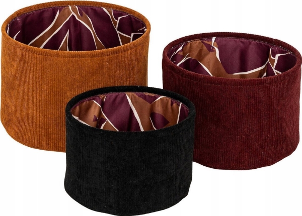 Atmosphera Velour Körbe Autumn, 3 Stück