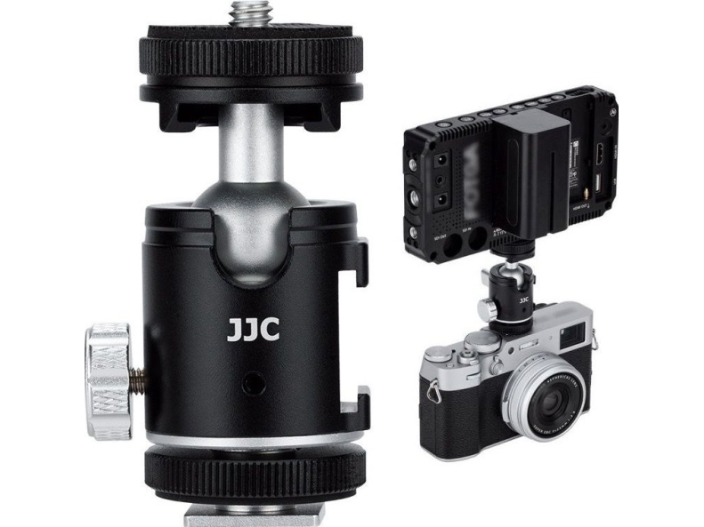 Jjc Kugelkopf 3D Aluminium 3X Iso 2X Gewinde 1/4'' Für Kamera/Telefon Bh-Sm1