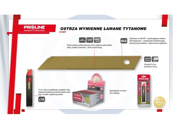Pro-Line Utbytbart skott 18*0,5MM SK5 PACK 10 TITAN PROLINE CARD | Verktyg & Verkstad - Handverktyg - Knivar | GameStuff