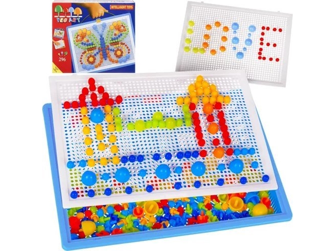 Svampepuslespil med kuffert - 296 brikker