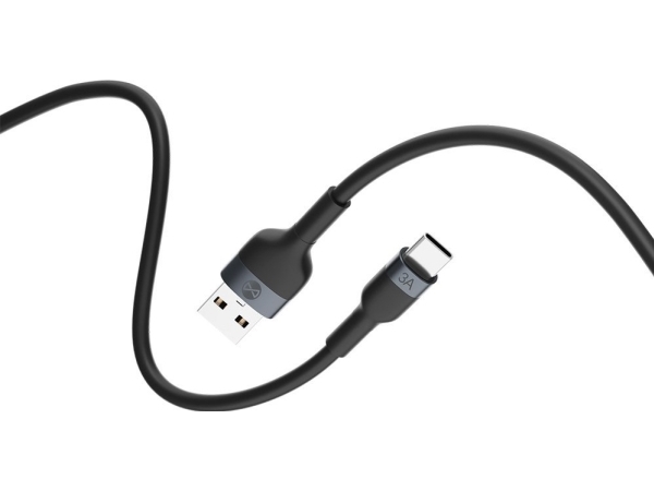 Forever Flexibles Kabel Usb - Usb-C 1.0 M 3A Schwarz