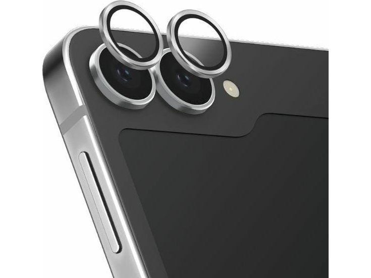 Uniq Uniq Optix Aluminium Kameralinse-Schutz Für Sam Z Flip6 F741 | Sterling-Silber | Glas Mit Applikator