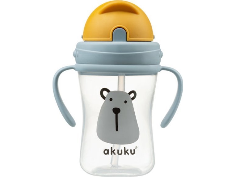 Akuku A0203 BIDON Z CHOWANĄ SŁOMKĄ MIŚ | Baby & barn - Amning - Nappflaska | GameStuff