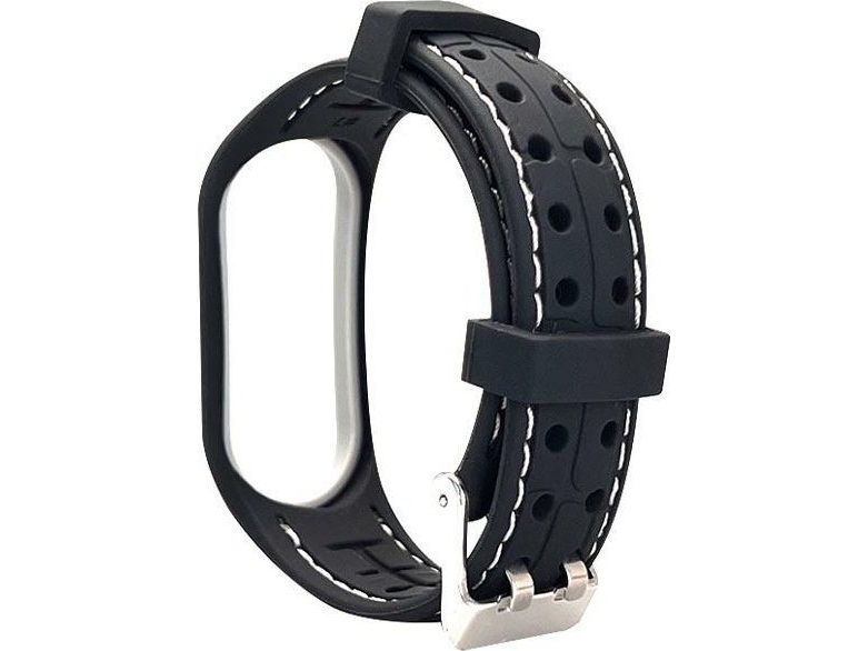 Beline Beline Pasek Mi Band 6/5 Smart Czarno-Biały Black/White
