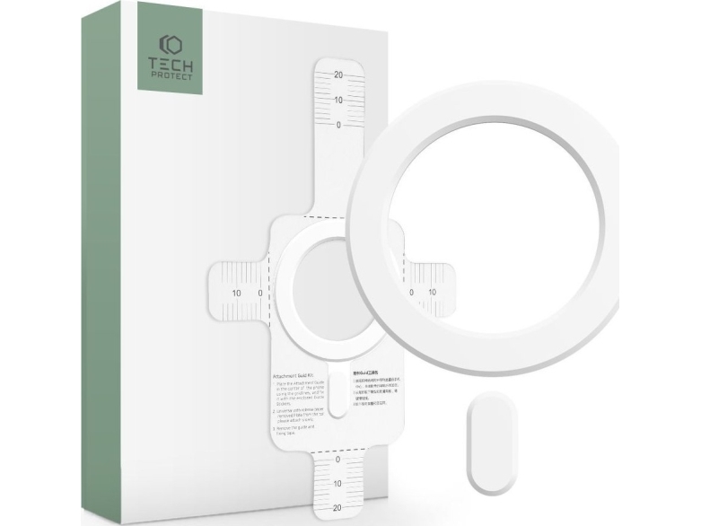 Tech-Protect MagSafe Pierscien Magmat - universal magnetring hvid