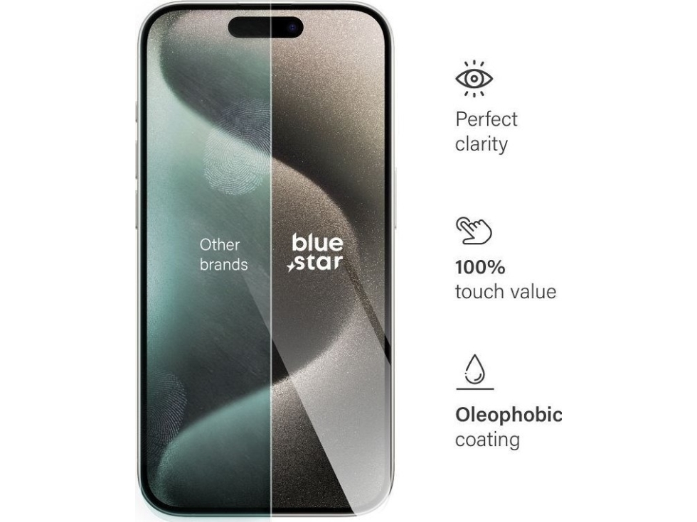 Partner Tele.Com Hærdet Glas Blue Star Til Iphone 15 Pro