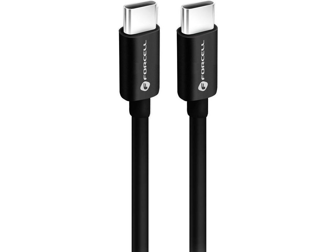 Usb-Kabel Forcell Usb-C Til Usb-C 1,5 M, Sort
