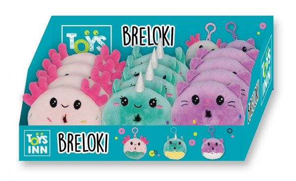 Stnux Plys Donut Nøglering Mix 12Stk Display