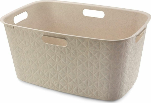 Curver vasketøjskurv SoftTex creme 45L
