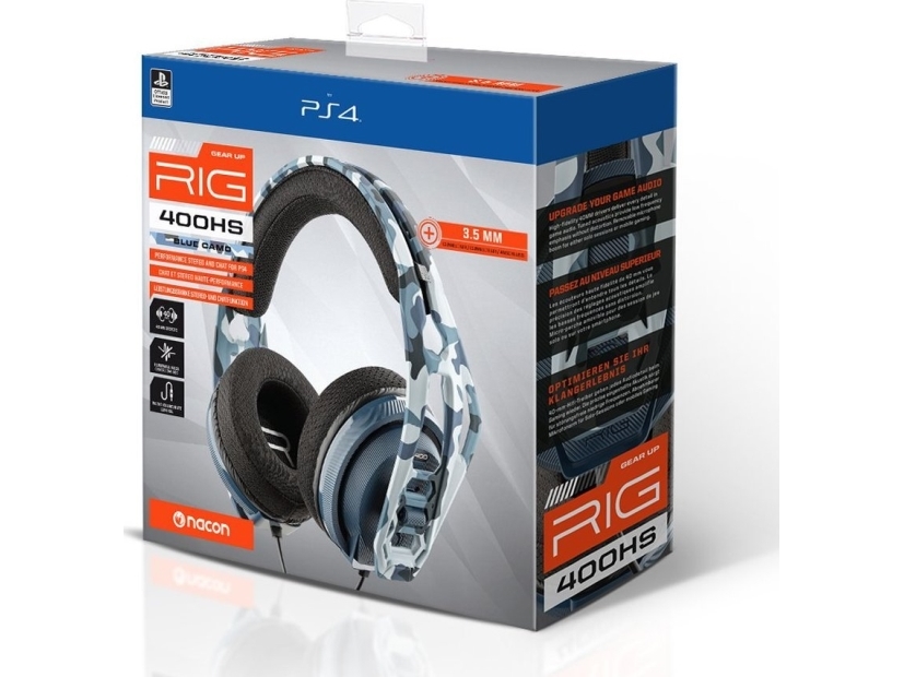 Nacon Nacon Rig Ps5/Ps4 Kabelgebundene Kopfhörer Rig400hs - Blau Camo