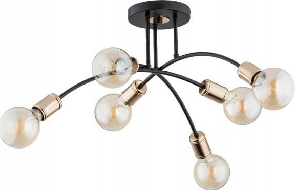 Alfac Alfa Lanti Deckenleuchte 60817 Plafond 6X60w E27 Schwarz/Amber