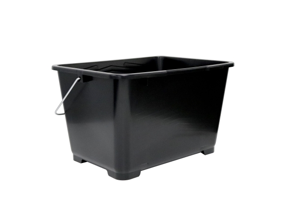 Home It Work Eckiger Rollenkübel 14 Liter Schwarz