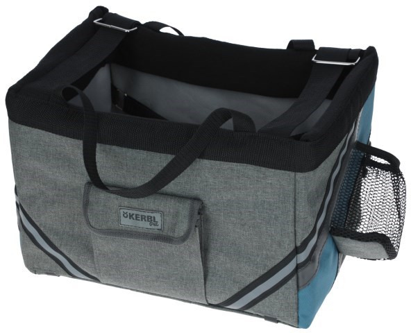 Kerbl Urlaubs-Fahrradtasche Für Hund/Katze, Graublau, Bis 7 Kg - 38X25x25 Cm